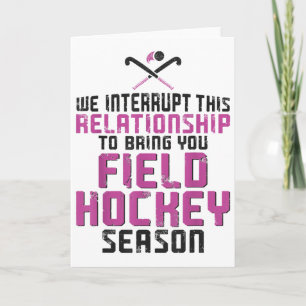 Feldhockey Freund Wir unterbrechen diese Beziehung Karte