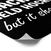 Feldhockey für Frauen oder Männer Feldhockeyspiele Poster (Ecke)