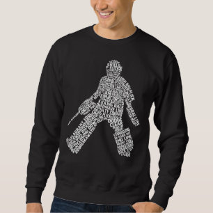 Feldhockey Goalie Typografie Sweatshirt