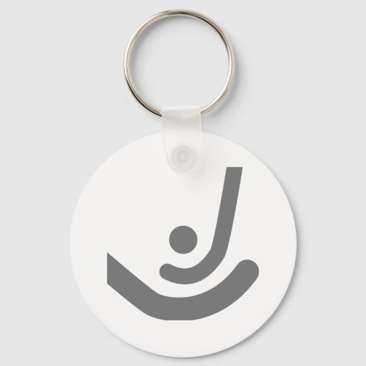 Feldhockey-Graue Sticks & Ball-Logo Schlüsselanhänger (Vorderseite)