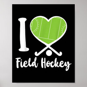 Feldhockey Herz Ich liebe Feldhockey Poster