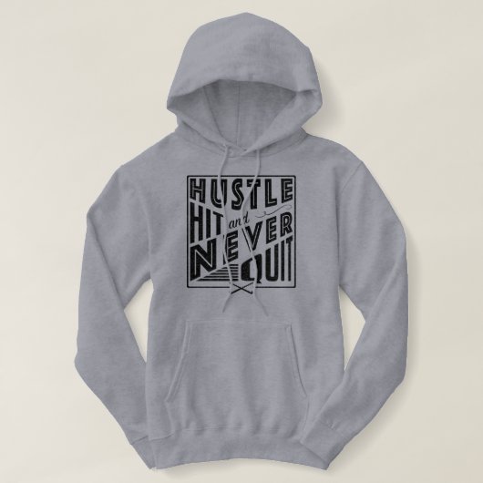 Feldhockey-Hustel, Hit & Niemals aufhören Hoodie (Design vorne)