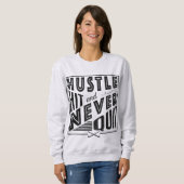 Feldhockey-Hustel, Hit & Niemals aufhören Sweatshirt (Vorne ganz)