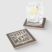 Feldhockey-Hustel, Hit & Niemals kündigen Unterset Steinuntersetzer (Seitenansicht)