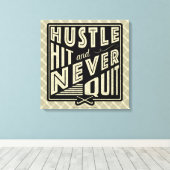 Feldhockey-Hustel, schlagen und nie aufhören zu dr Leinwanddruck (Insitu (Holzboden))