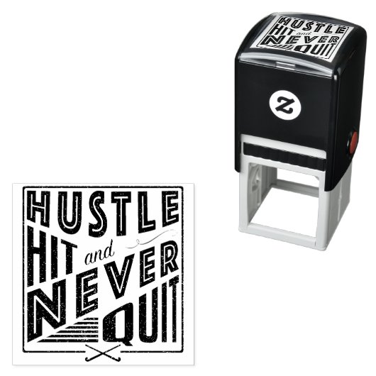 Feldhockey-Hustelschlag nie aufhören Custom-Briefm Permastempel (Beispiel)