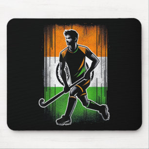 Feldhockey Indien Männer Indische Flagge Feldhocke Mousepad