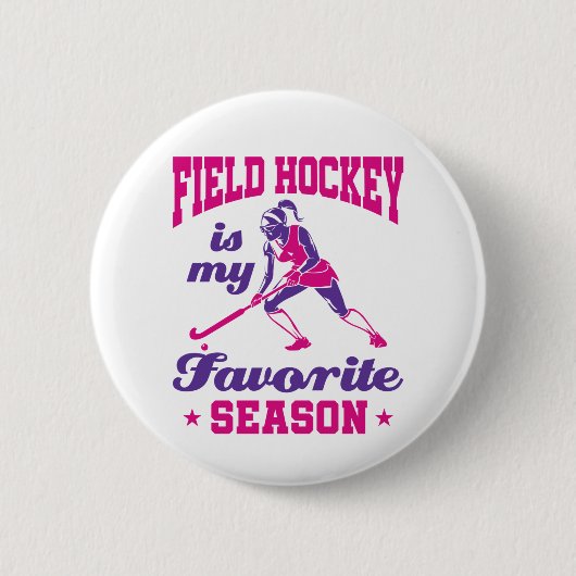 Feldhockey ist meine Lieblingssaison Button (Vorderseite)