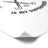 Feldhockey ist meine Supermacht Poster (Ecke)