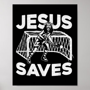 Feldhockey Jesus Glaube Christlich Jesus rettet  Poster