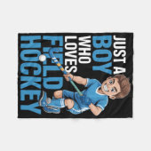 Feldhockey Jungen Fleecedecke (Vorderseite (Horizontal))