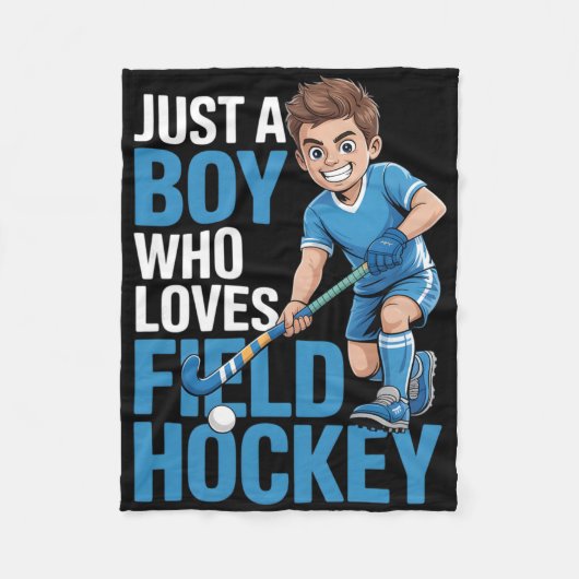 Feldhockey Jungen Fleecedecke (Vorderseite)