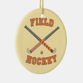 Feldhockey Keramik Ornament (Rechts)