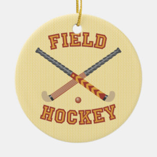Feldhockey Keramik Ornament