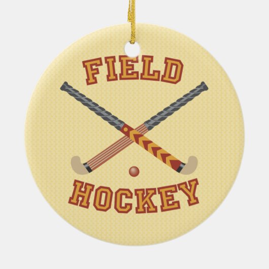 Feldhockey Keramik Ornament (Hinten)