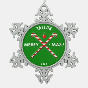 Feldhockey-Kollektiv Schneeflocken Zinn-Ornament