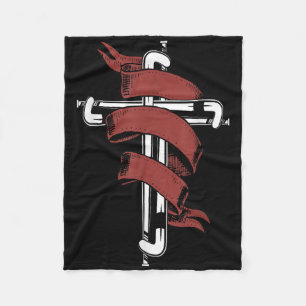 Feldhockey Kreuz Jesus Glaube Christlich Fleecedecke