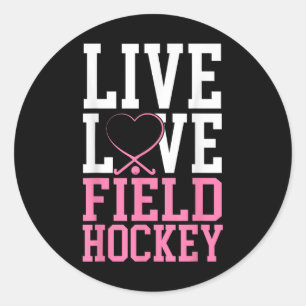 Feldhockey Live Liebe Feldhockey Runder Aufkleber