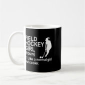 Feldhockey-Mädchen-Definition Kaffeetasse (Links)