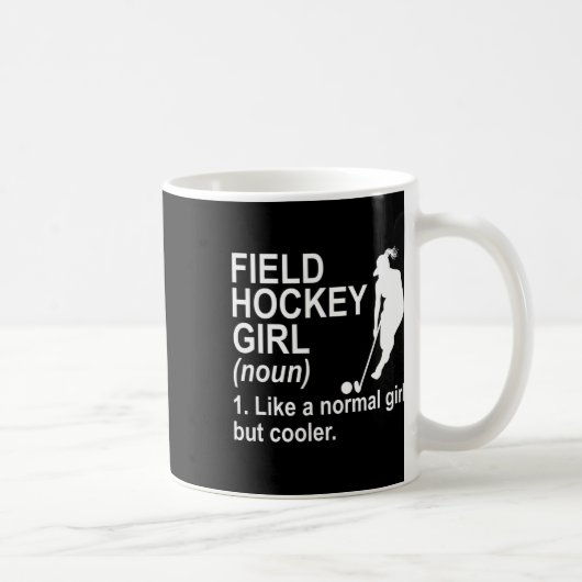 Feldhockey-Mädchen-Definition Kaffeetasse (Rechts)