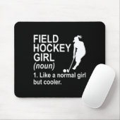 Feldhockey-Mädchen-Definition Mousepad (Mit Mouse)