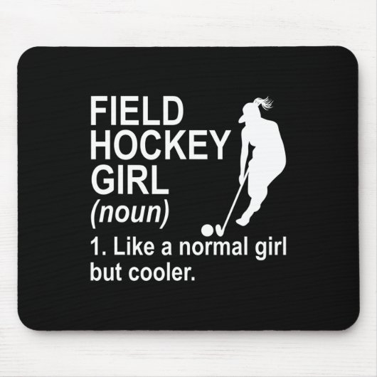 Feldhockey-Mädchen-Definition Mousepad (Vorne)