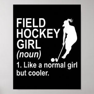 Feldhockey-Mädchen-Definition Poster