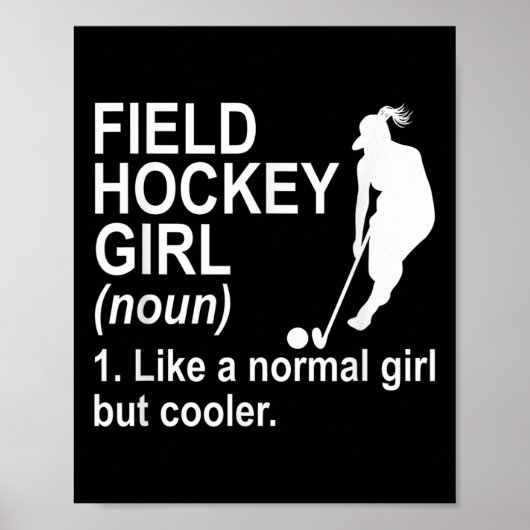 Feldhockey-Mädchen-Definition Poster (Vorne)