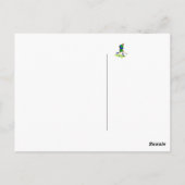 Feldhockey-Mann blau Postkarte (Rückseite)
