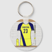 Feldhockey mit kundenspezifischen Namen Schlüsselanhänger (Vorderseite)