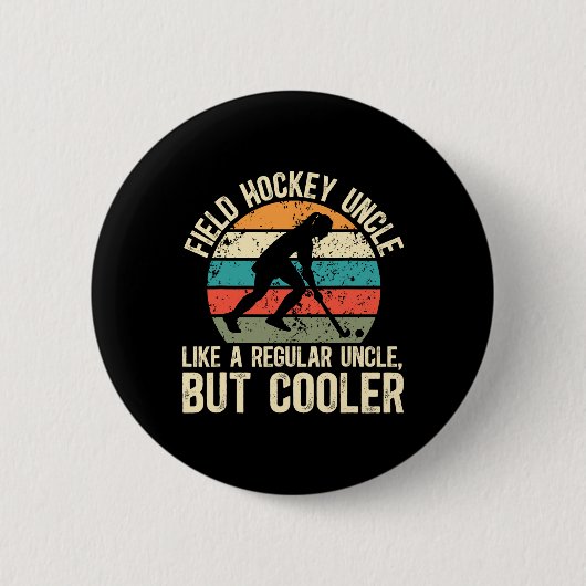 Feldhockey-Onkel Definition Feldhockeyspieler  Button (Vorderseite)