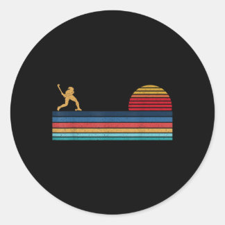 Feldhockey Retro Vintage _1 Runder Aufkleber