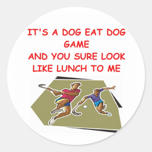 Feldhockey Runder Aufkleber (Vorderseite)