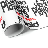 Feldhockey-Spieler machen es besser Geschenkpapier (Rolleneckpunkt)