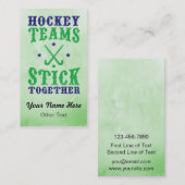 Feldhockey-Teams sammeln Visitenkarten zusammen. Visitenkarte (Vorne/Hinten)