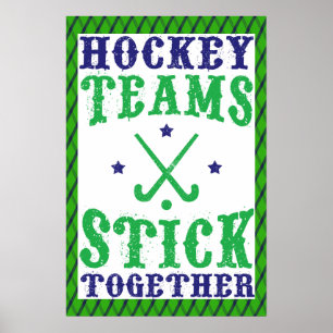 Feldhockey-Teams zusammenhalten Print Poster
