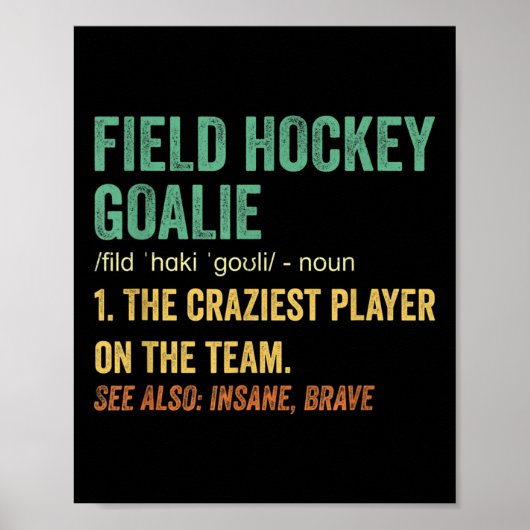 Feldhockey-Torhüter-Definition _2 Poster (Vorne)