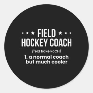 Feldhockey-Trainer-Definition Runder Aufkleber