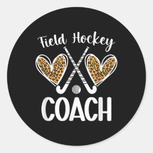 Feldhockey-Trainer Hearts Feldhockey-Trainer Runder Aufkleber