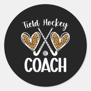 Feldhockey-Trainer Hearts Feldhockey-Trainer Runder Aufkleber