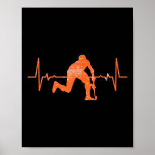 Feldhockey-Trainer Herzschlag Feldhockey-Zubehör Poster