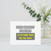 Feldhockey-Trainer .. Klüger Postkarte (Stehend Vorderseite)