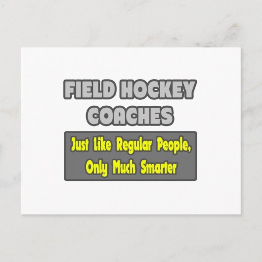 Feldhockey-Trainer .. Klüger Postkarte (Vorderseite)