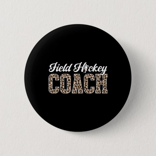 Feldhockey-Trainer Leopard Feldhockey-Trainer Button (Vorderseite)