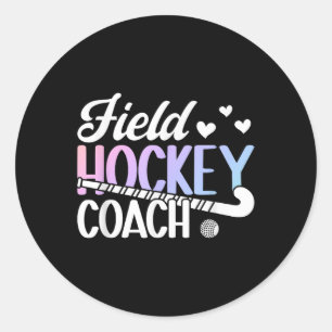 Feldhockey-Trainer-Schätzung Feldhockey-Trainer Runder Aufkleber