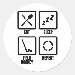 Feldhockey-Trainingsplan Runder Aufkleber