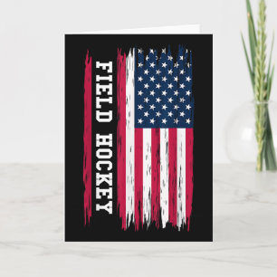 Feldhockey USA Amerikanische Flagge Hockeyspieler Karte
