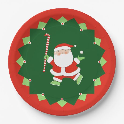 Feldhockey-Weihnachtsfeier Pappteller (Vorderseite)