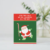 Feldhockey-Weihnachtsgeschenk Feiertagspostkarte (Stehend Vorderseite)