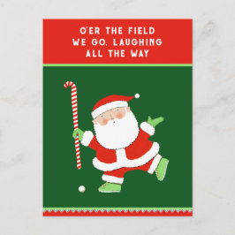 Feldhockey-Weihnachtsgeschenk Feiertagspostkarte